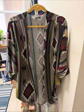 audrey Multicolor Southwestern Open Front Cardigan